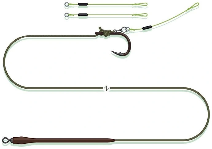 Gotovi predvez MADCAT Quick Change Pellet Rig 70cm Gr.3/0 0,9mm 1,35mm